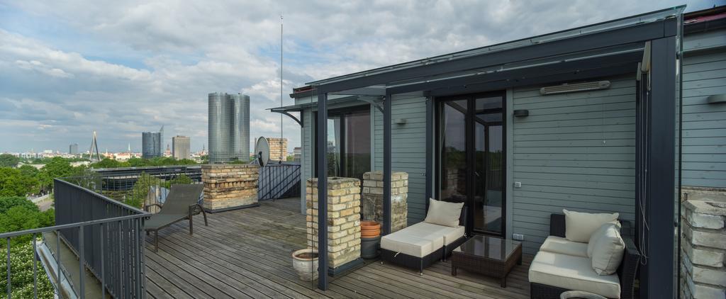 Ferienwohnung Riga Luxury Loft With Terrace Exterior foto